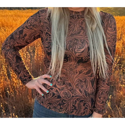Look alike leather mesh