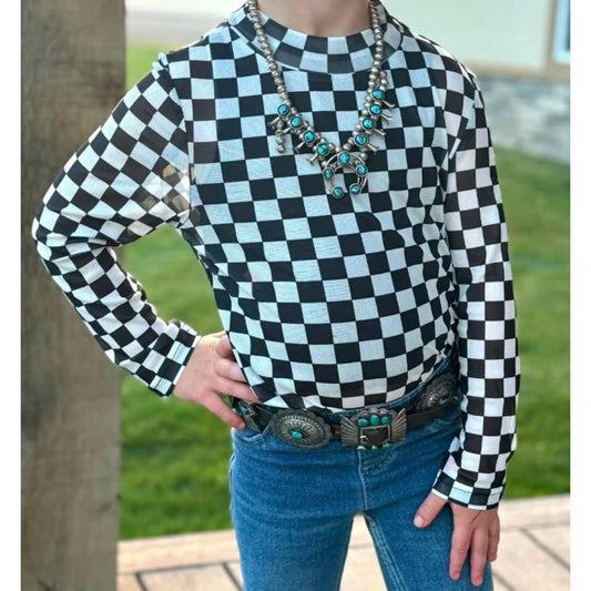 Kids Round the Track Mesh Top