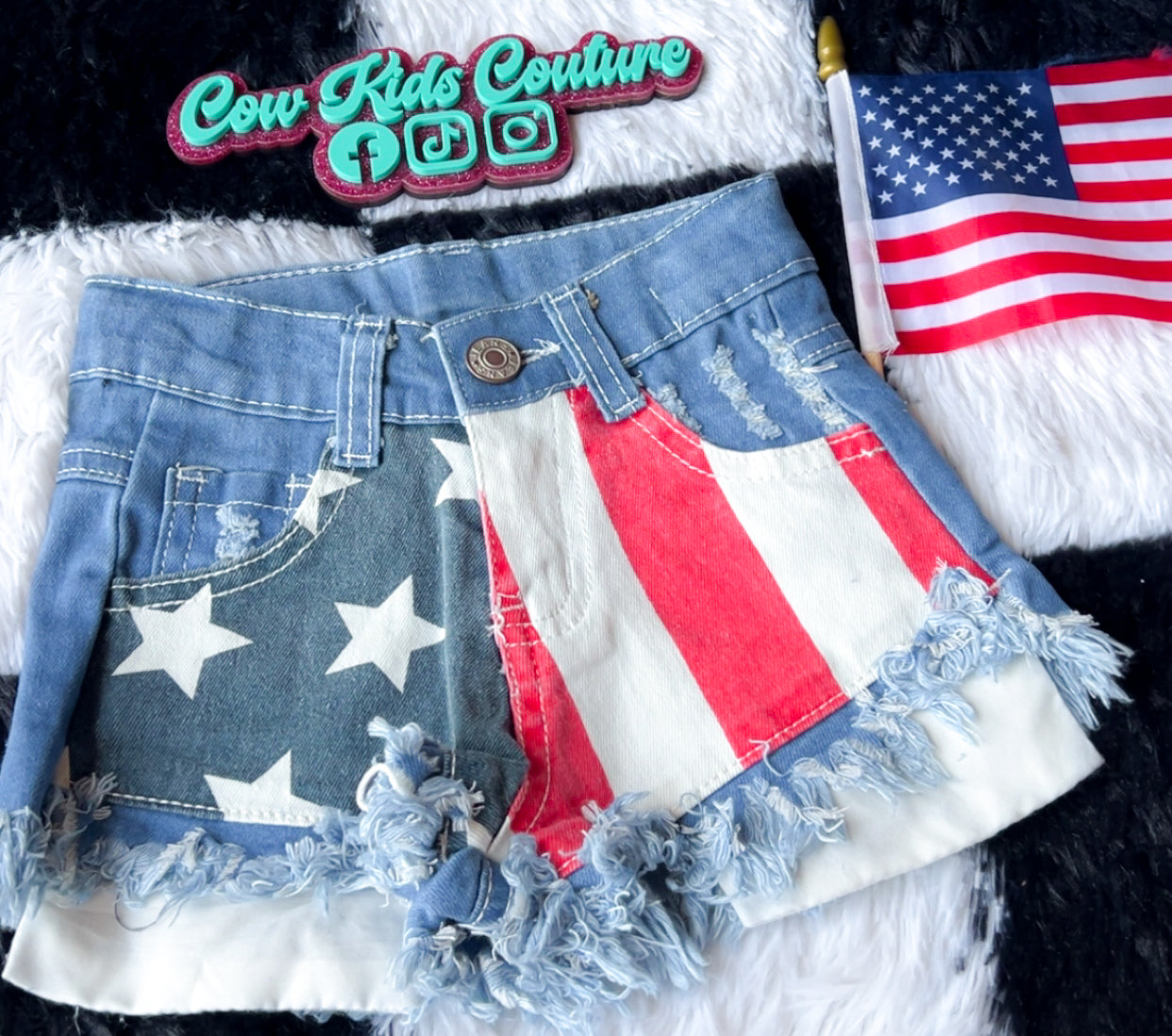 Stars and Stripes jean shorts